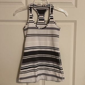 Lululemon grey and white tank size 4